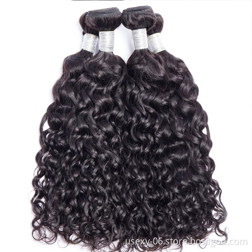 Raw Indian Hair Directly From India Virgin Water Wave 100 Human Hair Weave Unprocessed Cuticle Aligned Hair